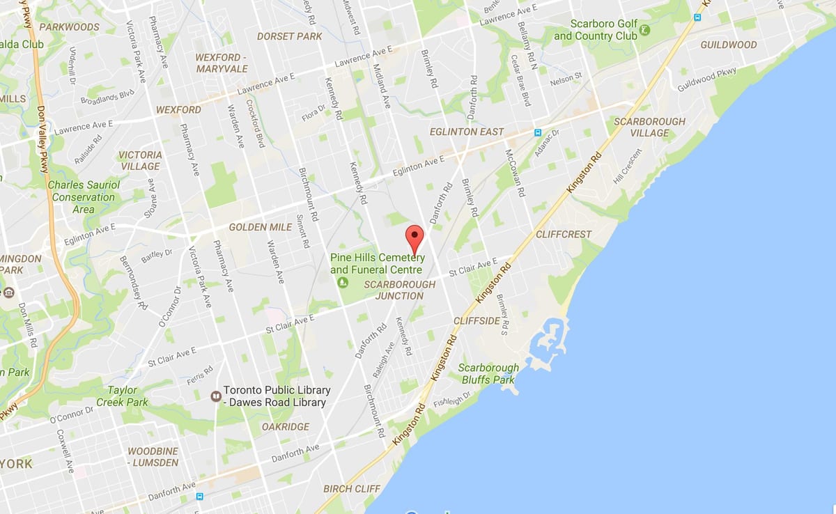 地图丹福思路，多伦多