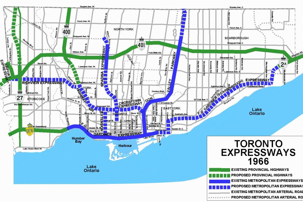 地图多伦多高速公路