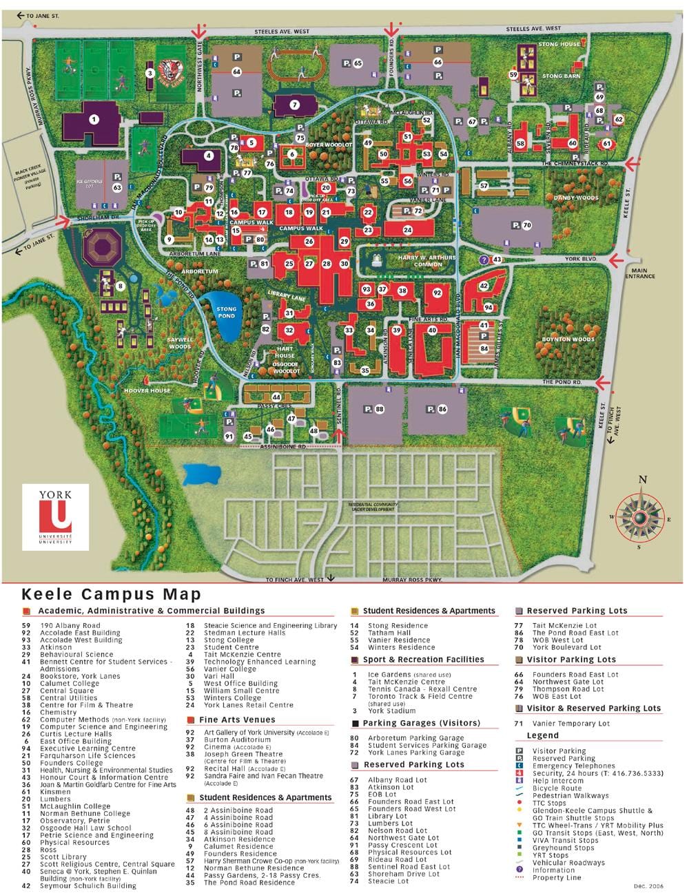 地图纽约keele大学校园