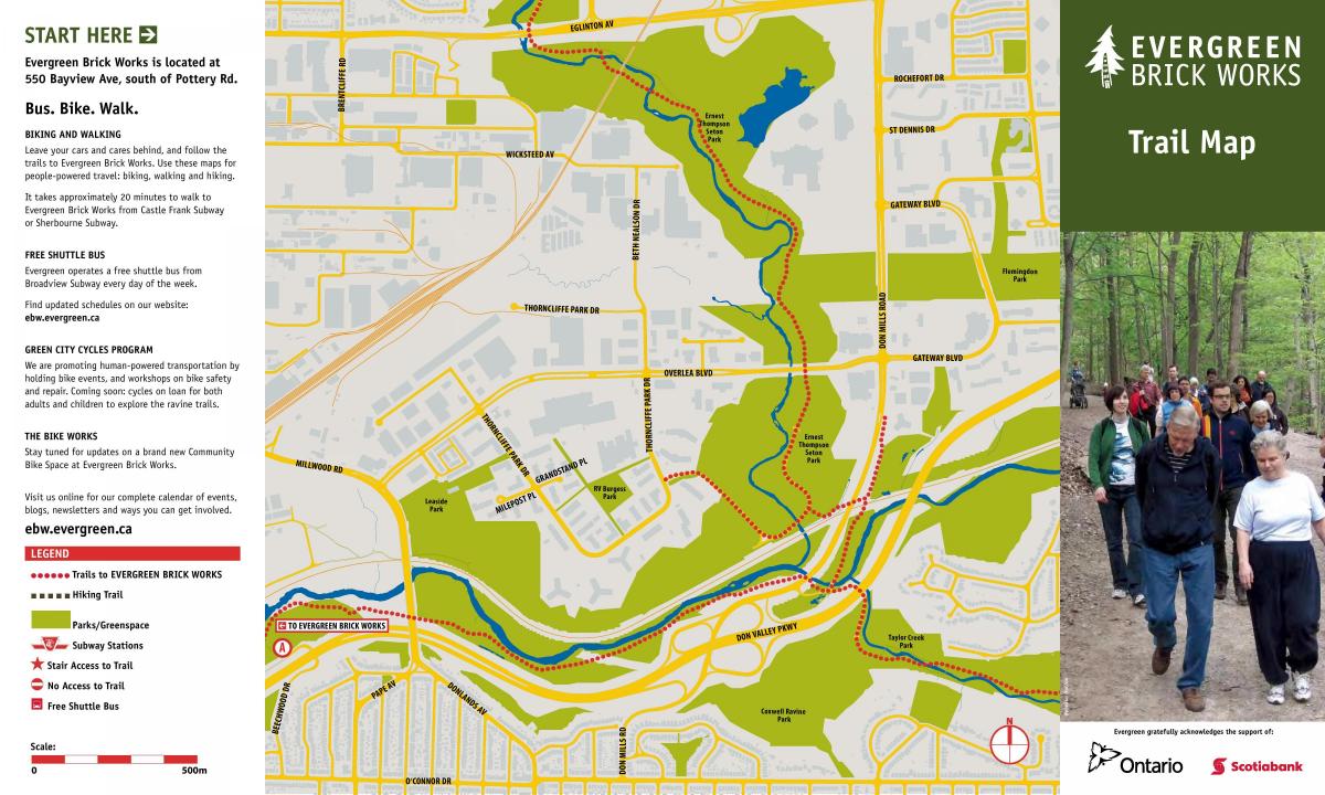 地图Evergreen砖瓦多伦多