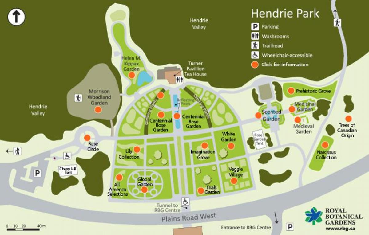 地图RBG Hendrie公园