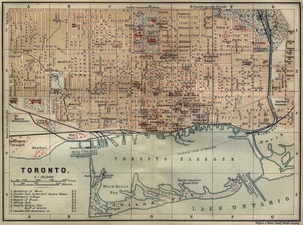 地图多伦多1894