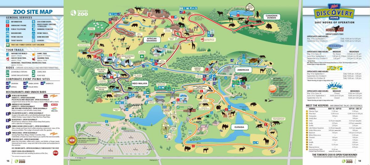 地图多伦多动物园