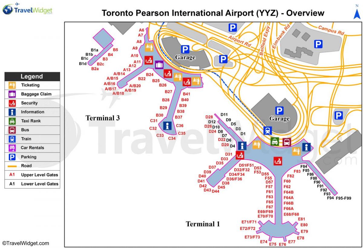 地图多伦多国际机场