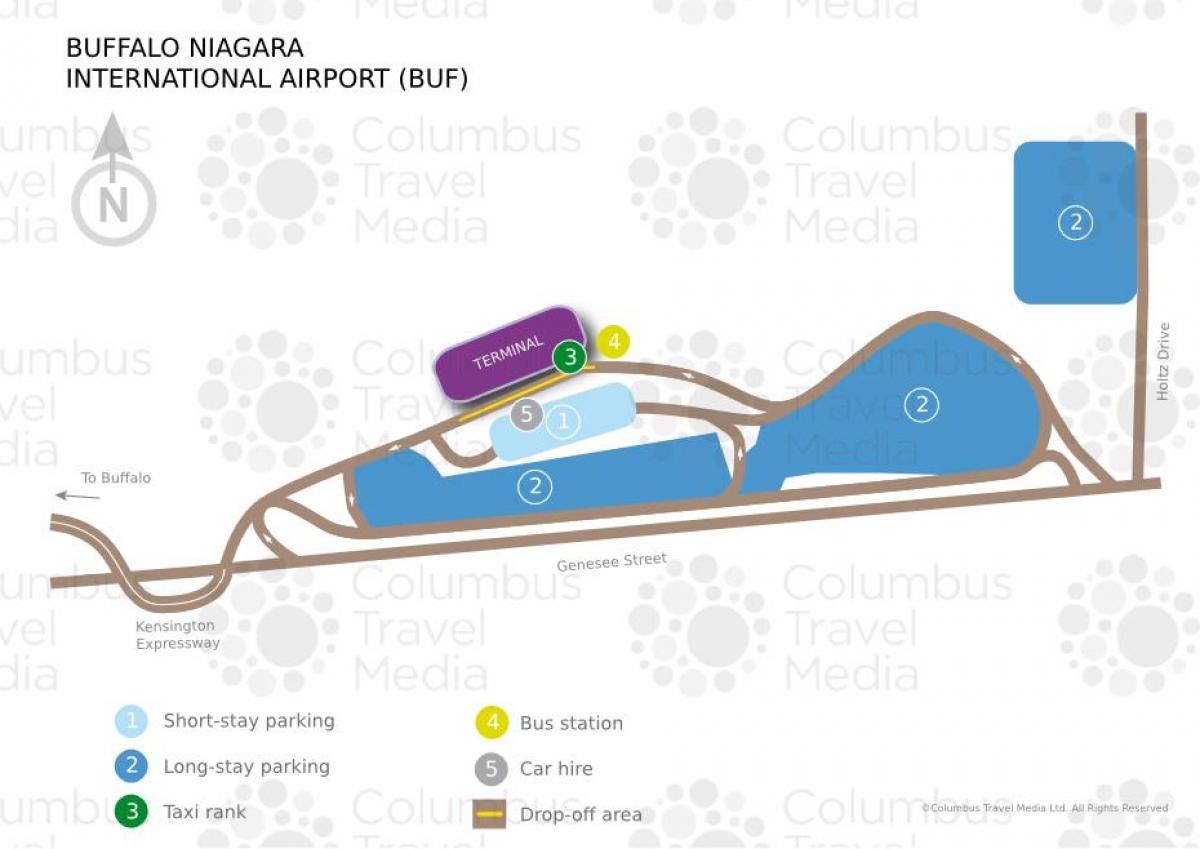 地图的尼亚加拉国际机场