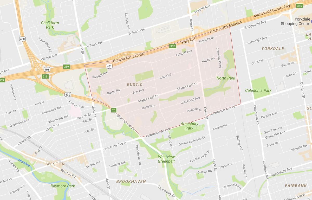 地图上的枫Leafneighbourhood多伦多