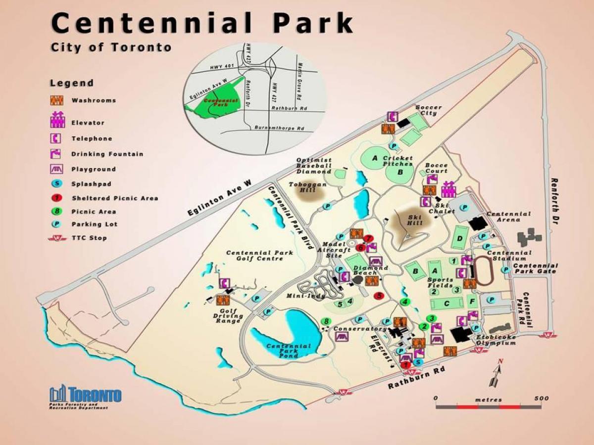 地图百年纪念公园温室多伦多
