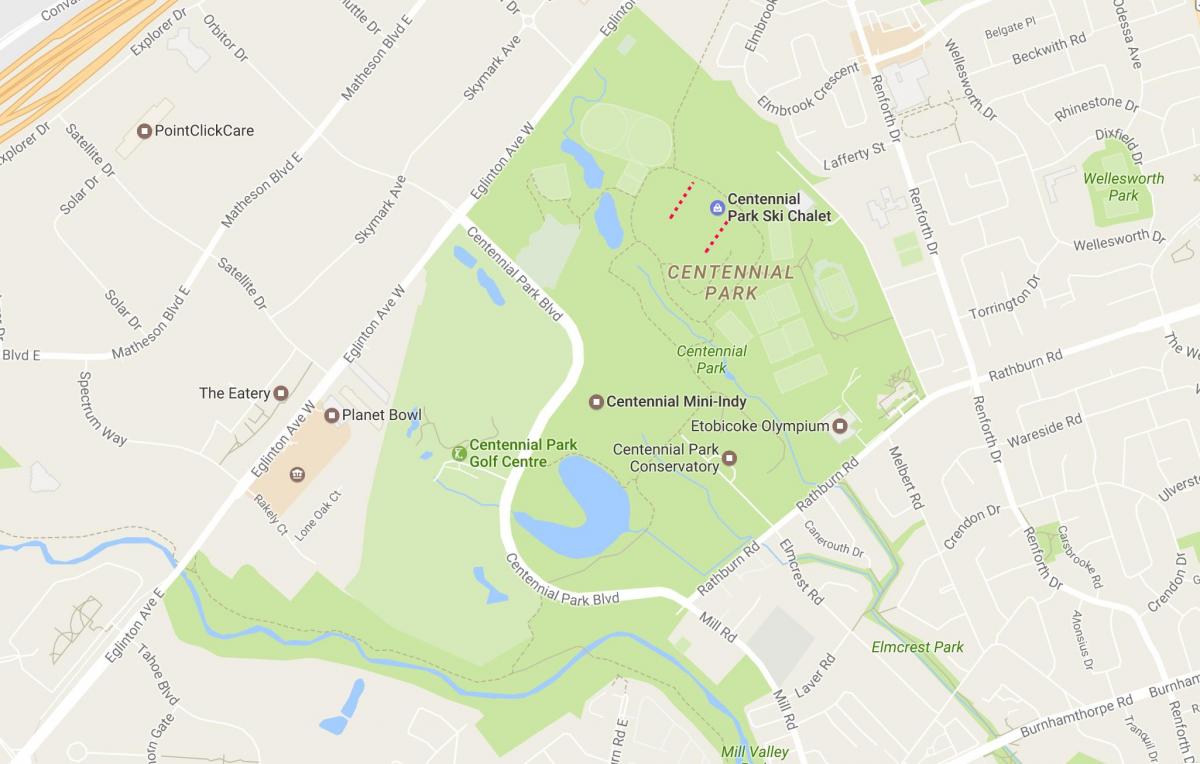 地图百年纪念公园附近多伦多