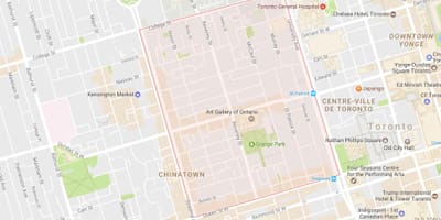 地图的农庄园附近多伦多