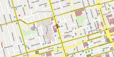 地图上的唐人街的多伦多