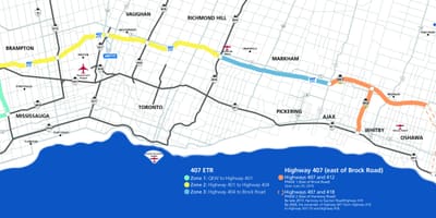 地图多伦多高速公路407