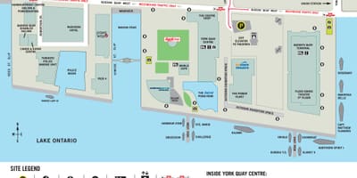 地图的港湾的中心，多伦多