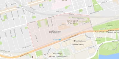 地图上的自由村附近多伦多