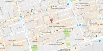 地图上的约翰*多伦多的街道