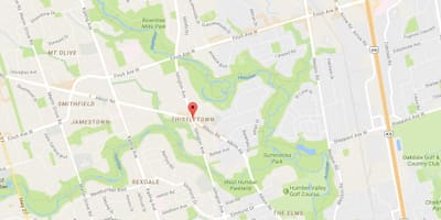地图Thistletownneighbourhood多伦多附近