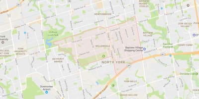 地图Willowdale多伦多附近
