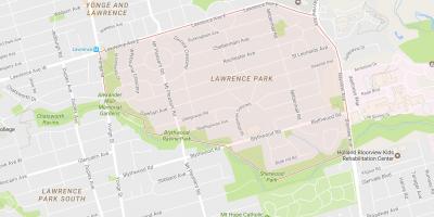 地图的劳伦斯公园附近多伦多