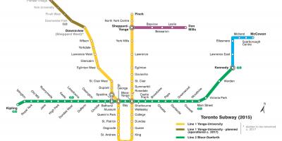 地图的地铁多伦多