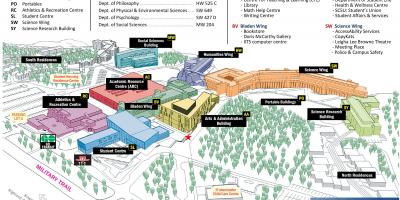地图上的大学的多伦多Scarborough校园