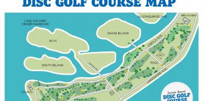 地图多伦多岛屿的高尔夫球场多伦多
