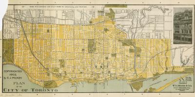 地图上的城市多伦多1903