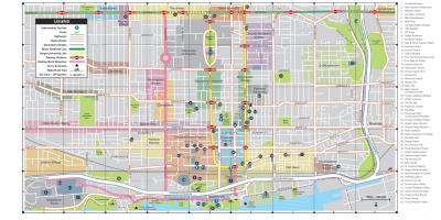 多伦多市中心的地图