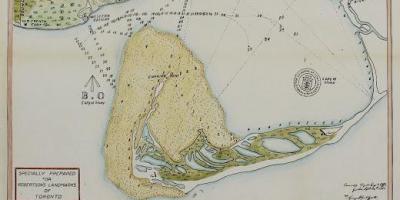 地图多伦多约克1787-1884的卡通版本