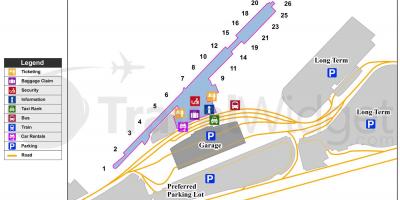 地图的尼亚加拉机场