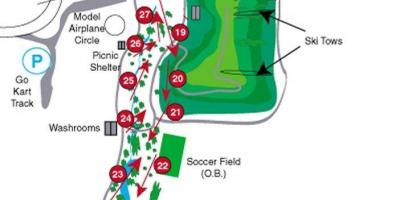 地图百年纪念公园的高尔夫球场多伦多